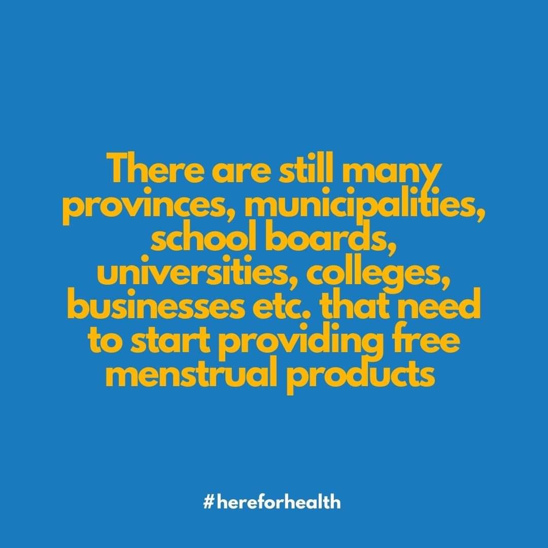 Scotland stole the headlines last week after making menstrual products free + accessible country-wide (BRILLIANT 👏) Sooo where’s Canada at? 🩸🇨🇦 #cdnpoli #menstrualequity #endperiodpoverty