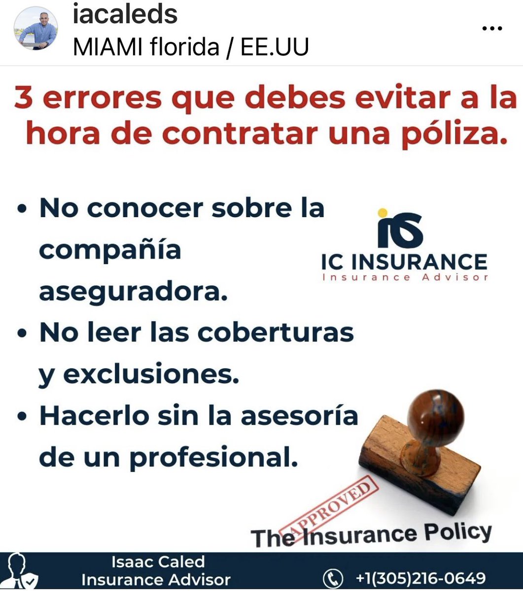 icaled's tweet photo. Puntos importantes a considerar antes de tomar una póliza de seguros https://t.co/lGBTlrD8fF