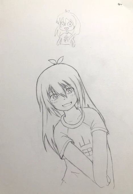 先日の、山田(仮)  さんのイラストラフ画と鉛筆画と、完成絵(=゜ω゜)ノ何が言いたいって、このラフ画が結構大事なのよ_φ(・_・#Radiotalk 