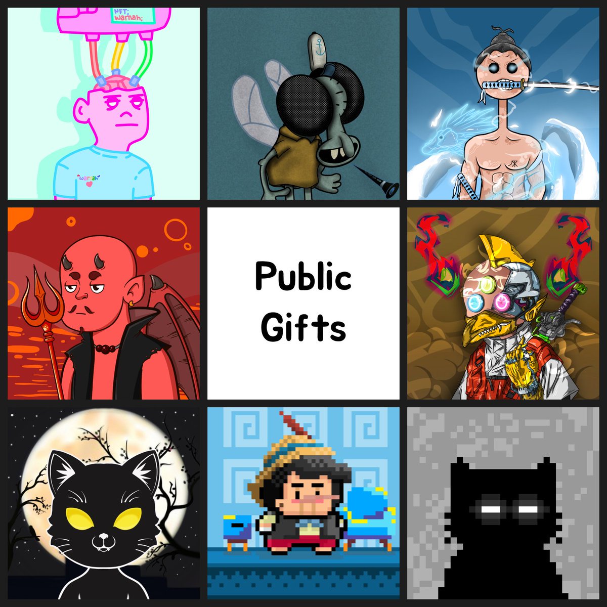 🖤GIVEAWAY🖤
Celebrating 5K followers🥳Giveaway supported by friends below
-Holder (no rules), Public
-Like, RT, Tag 3 friends
-48H, 9 winner
-Follow (required)
@WarnahNFT 
@lazyflyy_ 
<a href="/Stickman_Punks/">Stickmanpunks</a> 
@DearGodzNFT 
<a href="/erziol_nft/">Anjal & Enenra NFT</a> 
@cutecatcollect 
@littlejoey_nft 
@SmileyCatsSquad