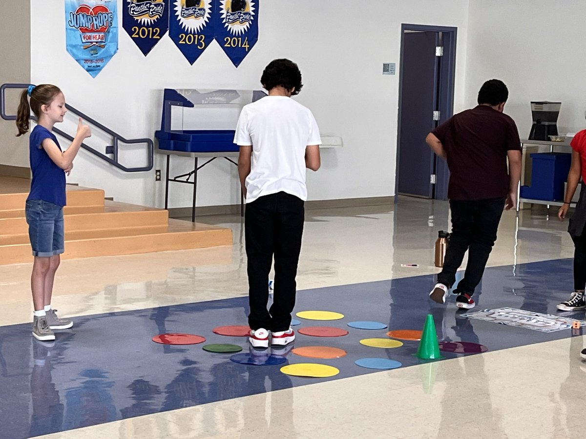 B_ballCoach's tweet photo. Now playing in the #RainesForest for #PhysEd : Fitness Maze. Combining @Skillastics with S created mazes. Flexing our muscles physically and cognitively ๐ง ๐ช๐ผ๐ค #DisguisedLearning #PEisSoImportant #MusclesAndMind @PBPanthersRoar @CraneSchools https://t.co/CGMZvDXjQW