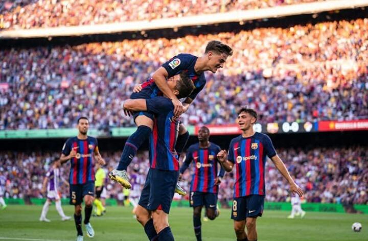 ¡Buen partido y buena victoria para celebrar 50 partidos con el primer equipo! ¡gracias a todos por vuestro apoyo! Força Barça 💪🔵🔴