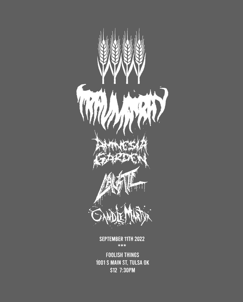 shout out @ALYKFest for helping put this together
<a href="/trauma_ray/">trauma ray</a> <a href="/causticokc/">Caustic</a> candle martyr @ foolish things in tulsa