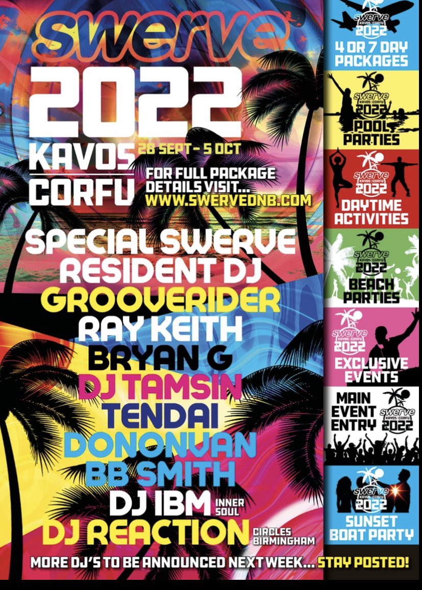 PHASE 1 line up announcement , more TBA this week!
swervednb.com for tickets &amp; INFO!