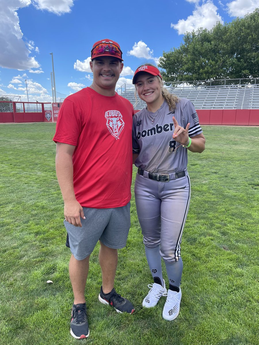 BRUNNER2023's tweet photo. Had a great day at the camp yesterday. Already feels like home! Go Lobos!!🐺❤️ @CoachDickson @Coach_Spearman @SBlackUNM https://t.co/ZCOkNJ9wb2