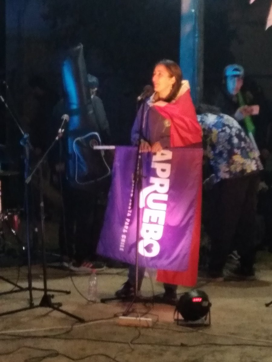 patisole's tweet photo. Nuestra compañera @MEQChile en el carnaval cultural del Apruebo en #Talca
#AprueboParaQueNuncaMasEnChile 
#Apruebo4deSeptiembre https://t.co/1QgsaiSSlJ