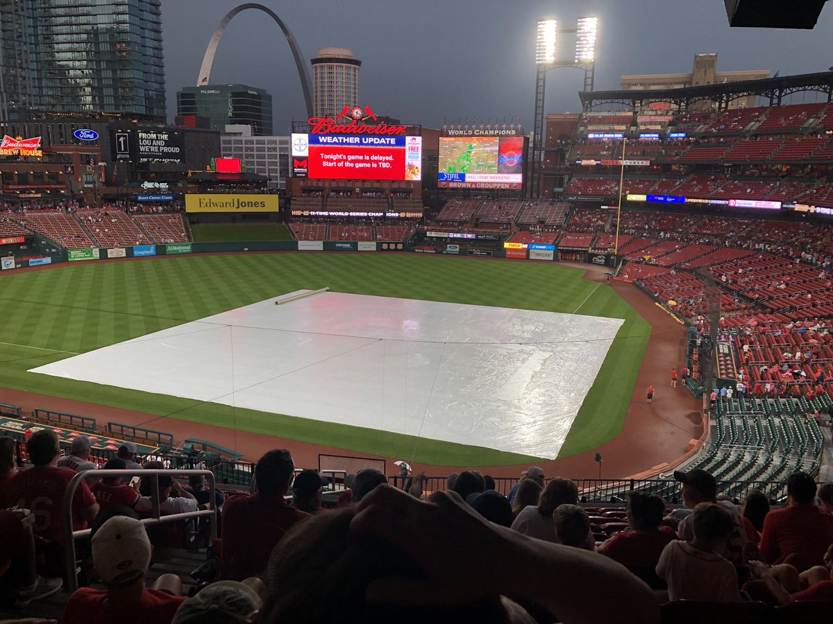 wekern's tweet photo. This is so reminiscent of going to #stlcards as a child. Every spring we couldn’t wait to go to the park #BuschII but it often rained. #raindelay. But we had a great time this aft at #360bar #Hilton https://t.co/quBIKSHj5L