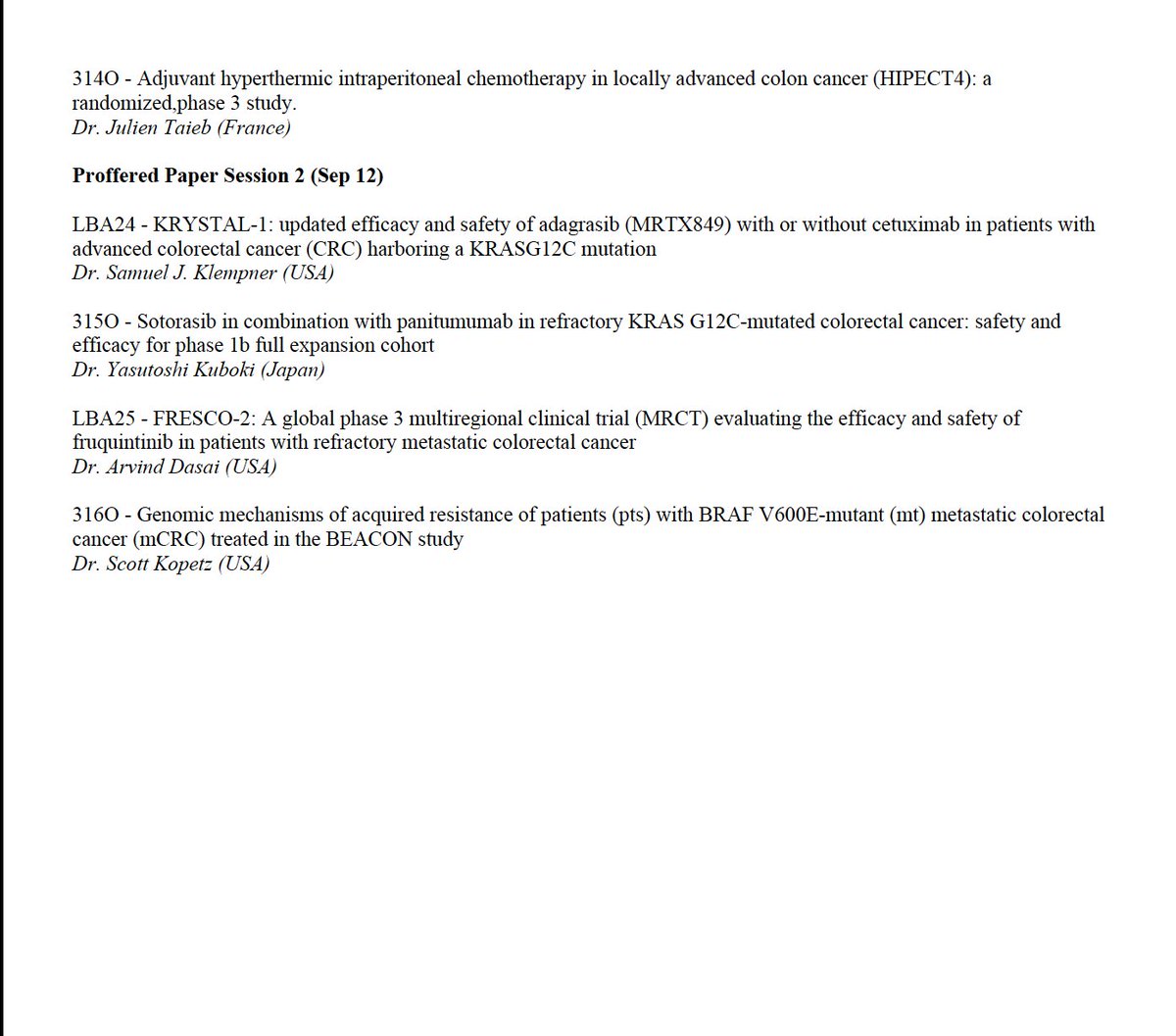 Less than 2 weeks to #ESMO22...here's the list of #GIcancer presentations I'm waiting for!👇 
➡️abstracts drop Sep 5th (LBAs Sep 8th)
✨LEAP002, NICHE2, FRESCO2
👏congrats to all the presenters
#CRCsm #HPBCsm #ESOCsm #PANCsm #STCsm
See you there! 🇫🇷
@OncoAlert #MedTwitter @myESMO