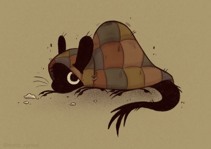 Soot dragons try to be sneaky when stealing food from humans….but they're messy eaters 