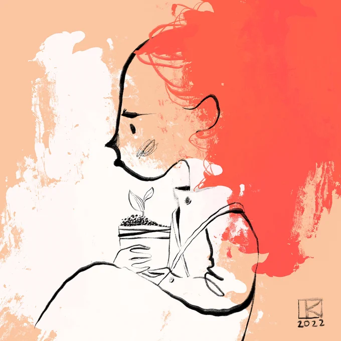 Just a few masterful lines can create strong emotions."Spring" by   