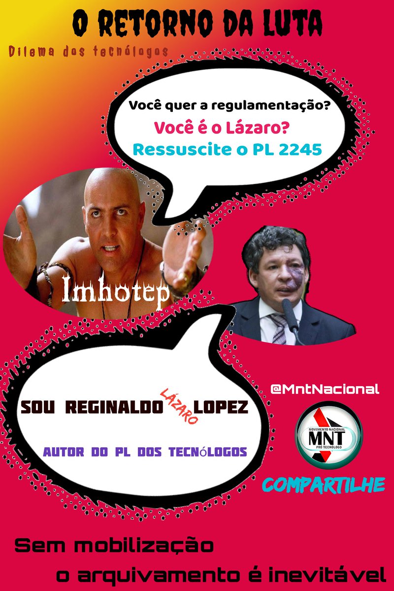 MntNacional's tweet photo. Estamos a um passo de perder o projeto que regulamenta os Tecnólogos, são 14 anos de retrocesso, o retorno da luta é prioridade 🙌 regulamentação e conselho já #tecnologo #mntnacional #ReginaldoLopes https://t.co/nIjHzNjbU1