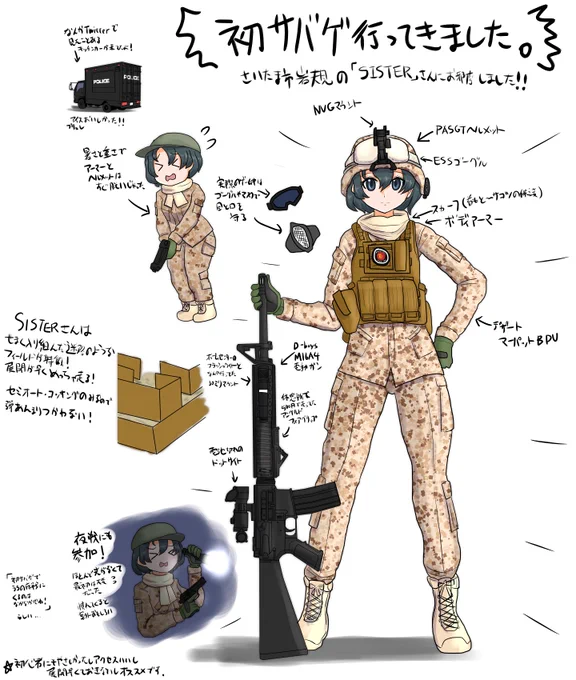 初サバゲ行ってきたのでかばんちゃんでイラスト

割りと楽しかったので継続する趣味にしたい

今回行ったフィールドについては公式垢さんを覗いてみてください→@SISTER3333333 