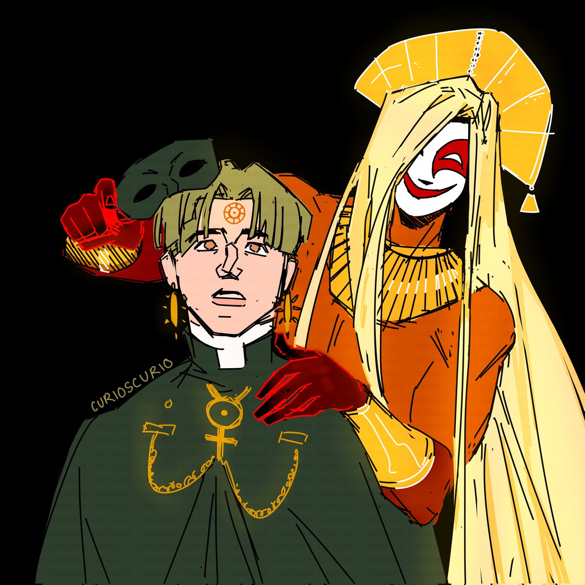 「OCs Mercury (left) and The Sun (right) 」|🧋Cassie @ Ghibli Commsのイラスト