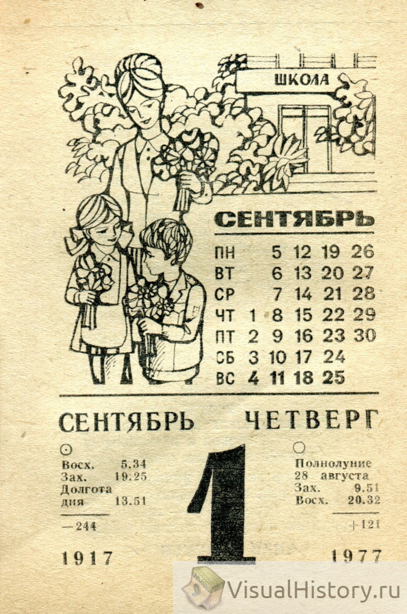 29 августа - 4 сентября: неделя на советском отрывном календаре 1977 года
zen.yandex.ru/media/sovetika…