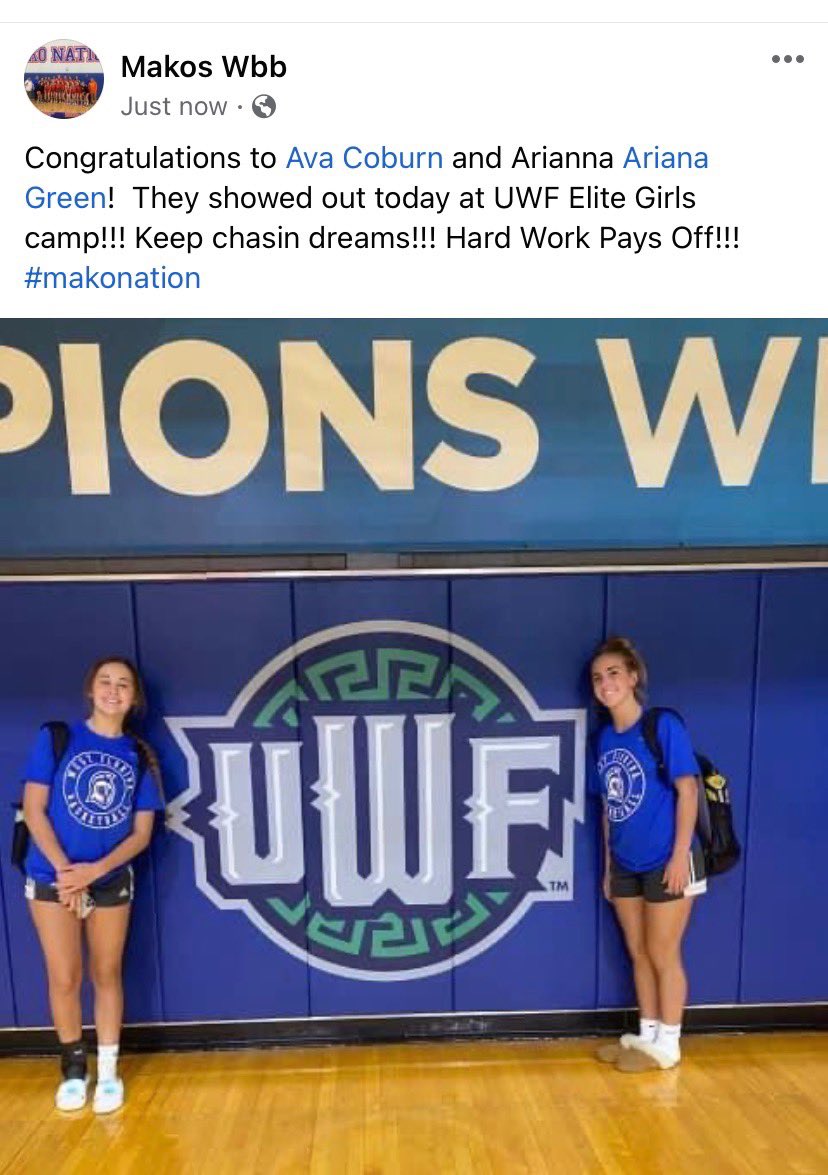 dowling_roscoe's tweet photo. @AvaCoburn24 @ArianaGr33n @GoArgos @UWFWBB So proud… just outwork them ladies !! Hard work pays off!!@LadyMakosBB https://t.co/9jyU42FNtg