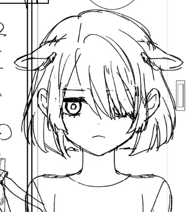 おはようございます!今日めっちゃ涼し～～!!嬉!
画像は小さい頃の片メカクレ守谷さんです🐏たまには下書きをちらみせしよかなと… 