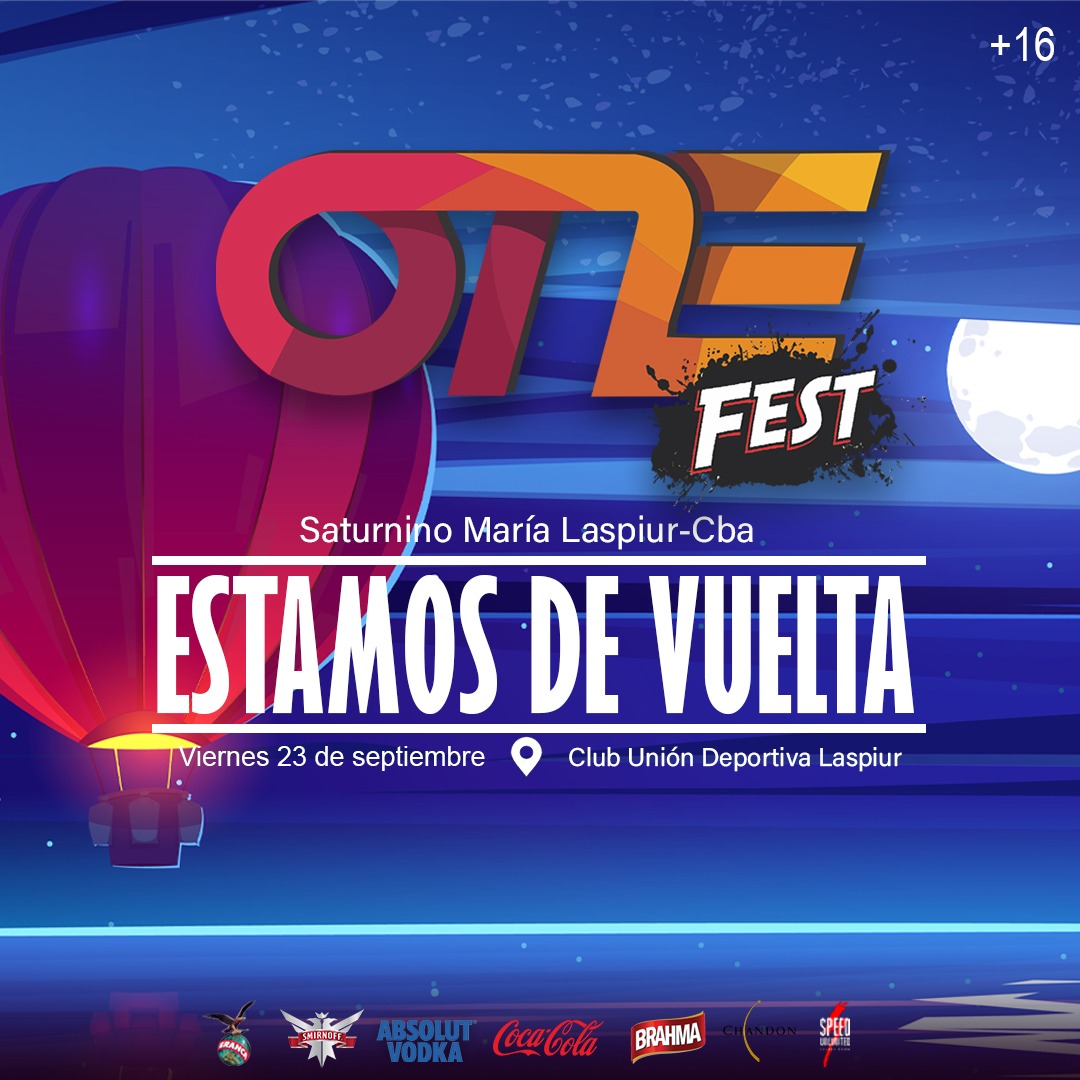 OneFestOk2022's tweet photo. ๐๐ Septiembre a pura fiesta ๐๐
VIERNES 23 DE SEPTIEMBRE se viene otra ediciรณn de la #OneFest, te esperamos a vos y a toda tu banda amiga para disfrutar de una gran noche ๐บ๐ฝ๐๐ฝ๐ฅ https://t.co/6ADOXbfOpq