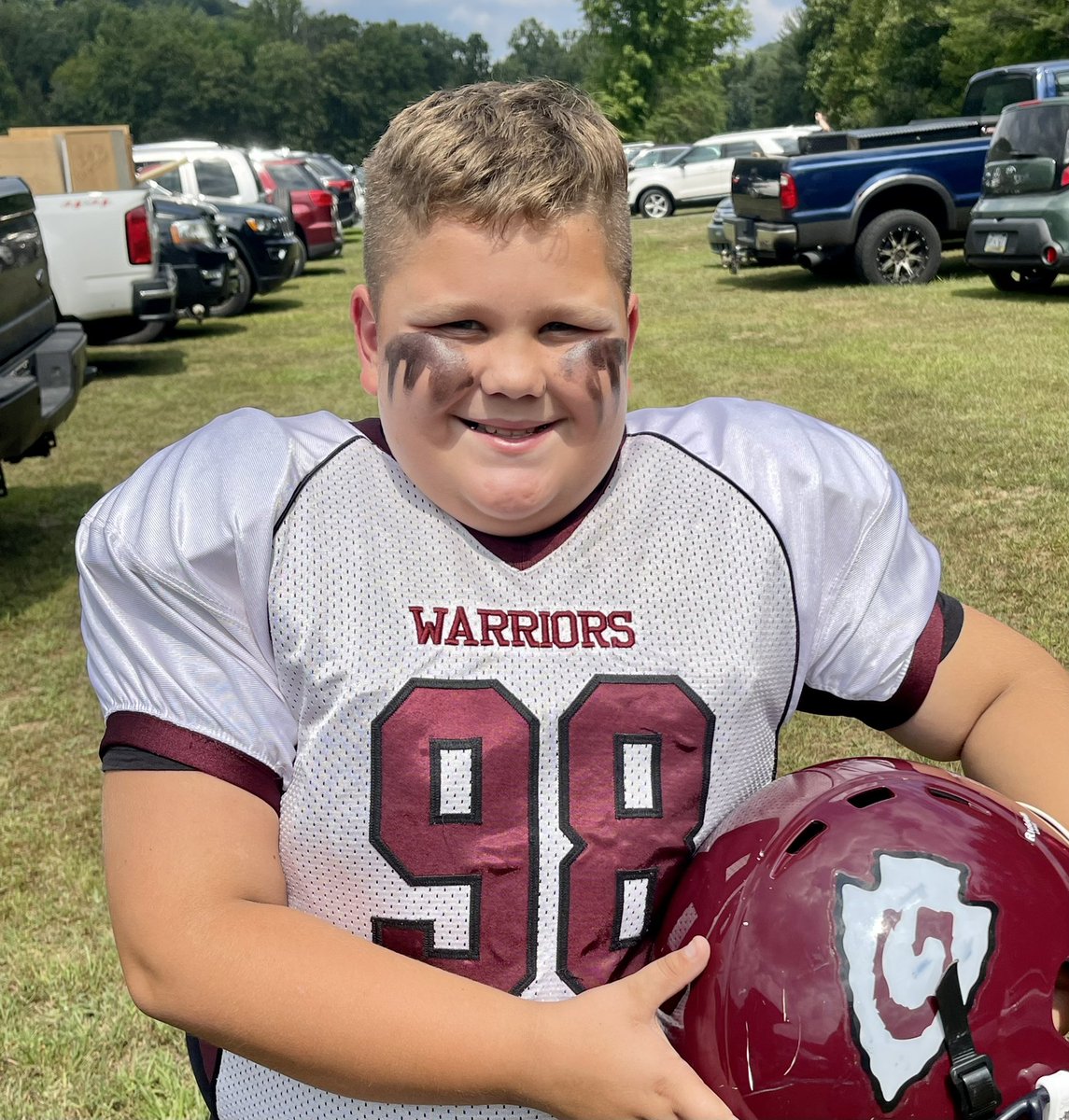 engageby's tweet photo. Game 1 Done: Warriors WIN 34-0
#ittakesalittlemore #warriorswin #gettysburgwarriors #CFA #midgetfootball #minibus #brickhouse @GagebyJaxon https://t.co/kcIpBoWwm2