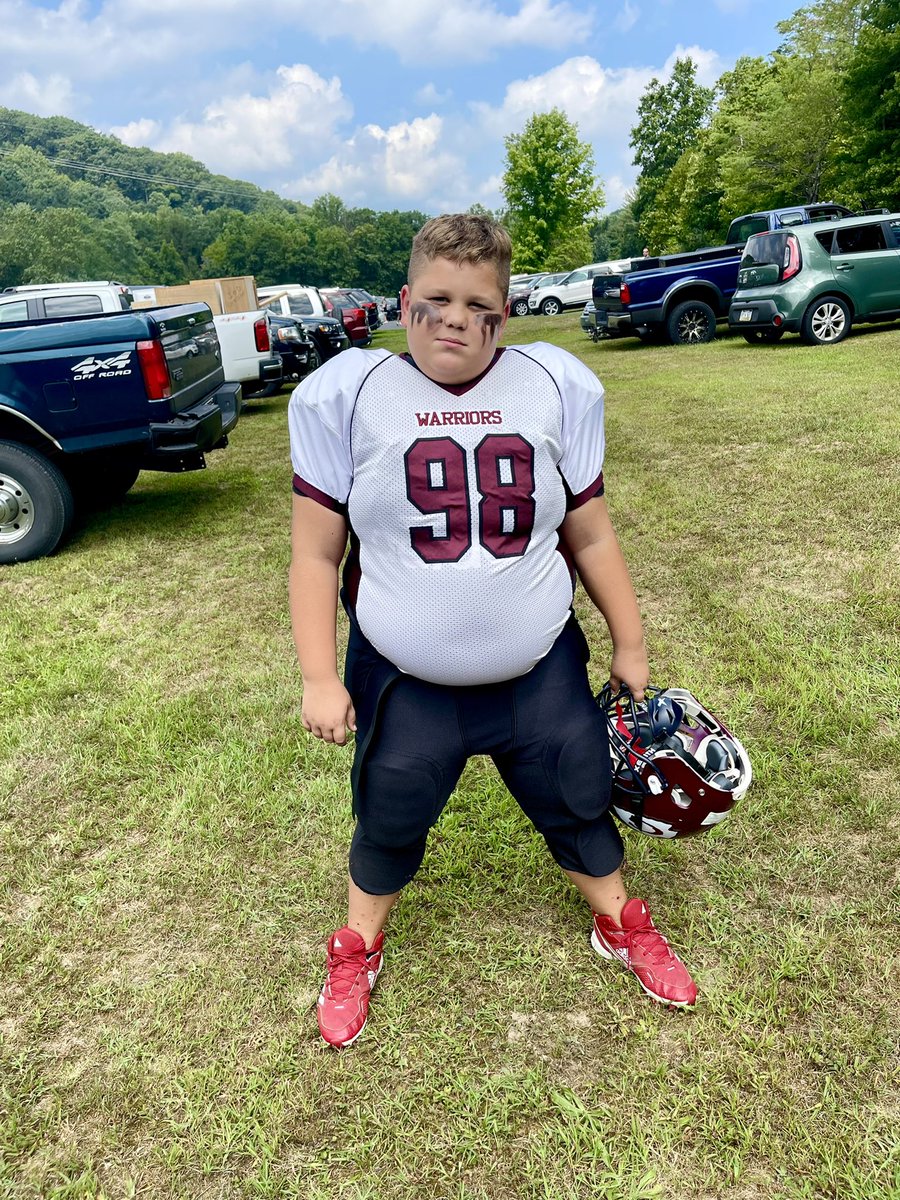 engageby's tweet photo. Game 1 Done: Warriors WIN 34-0
#ittakesalittlemore #warriorswin #gettysburgwarriors #CFA #midgetfootball #minibus #brickhouse @GagebyJaxon https://t.co/kcIpBoWwm2