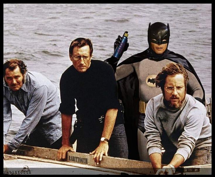 HPL_JDeLaughter's tweet photo. 🦇As usual, he had the answer they needed in his handy utility belt. Question: Do you think they are gonna need a bigger can of shark repellent?🦇#Jaws #TheBrightKnight #AdamWest #Batman https://t.co/uQWPIxVmm9