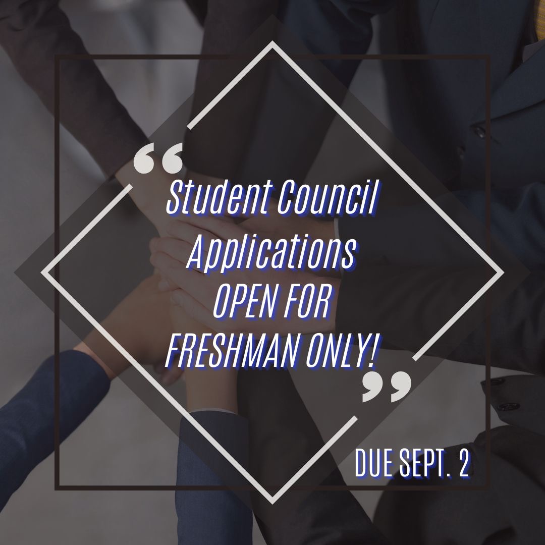 ecghighschool's tweet photo. Attention all freshmen interested in the Student Council! The 2022-2023 application for the Student Council has been emailed to you, and the deadline is September 2nd. First meeting for accepted applicants will be Sept. 7. #getinvolved #hilltoppers #togetherwekeepclimbing https://t.co/20eC6wcxfd