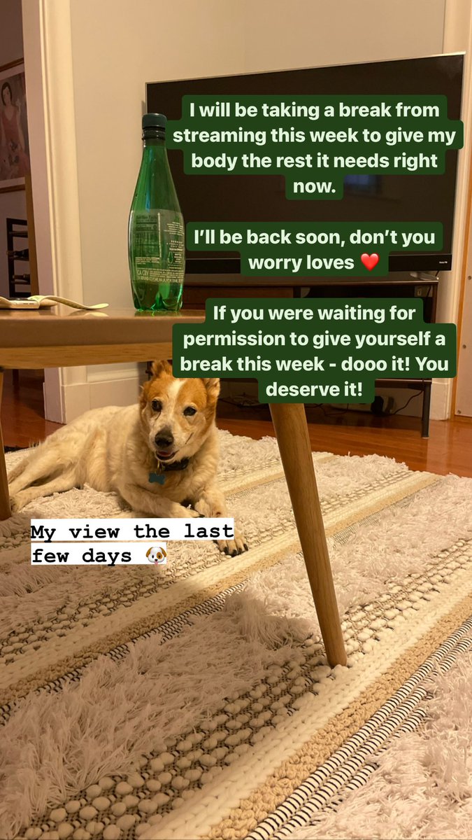 jenna_thehuman's tweet photo. No streams this week so I can rest up! If you are looking for a sign to take a break, consider this your sign 🥰 https://t.co/QAIUdmtfvH