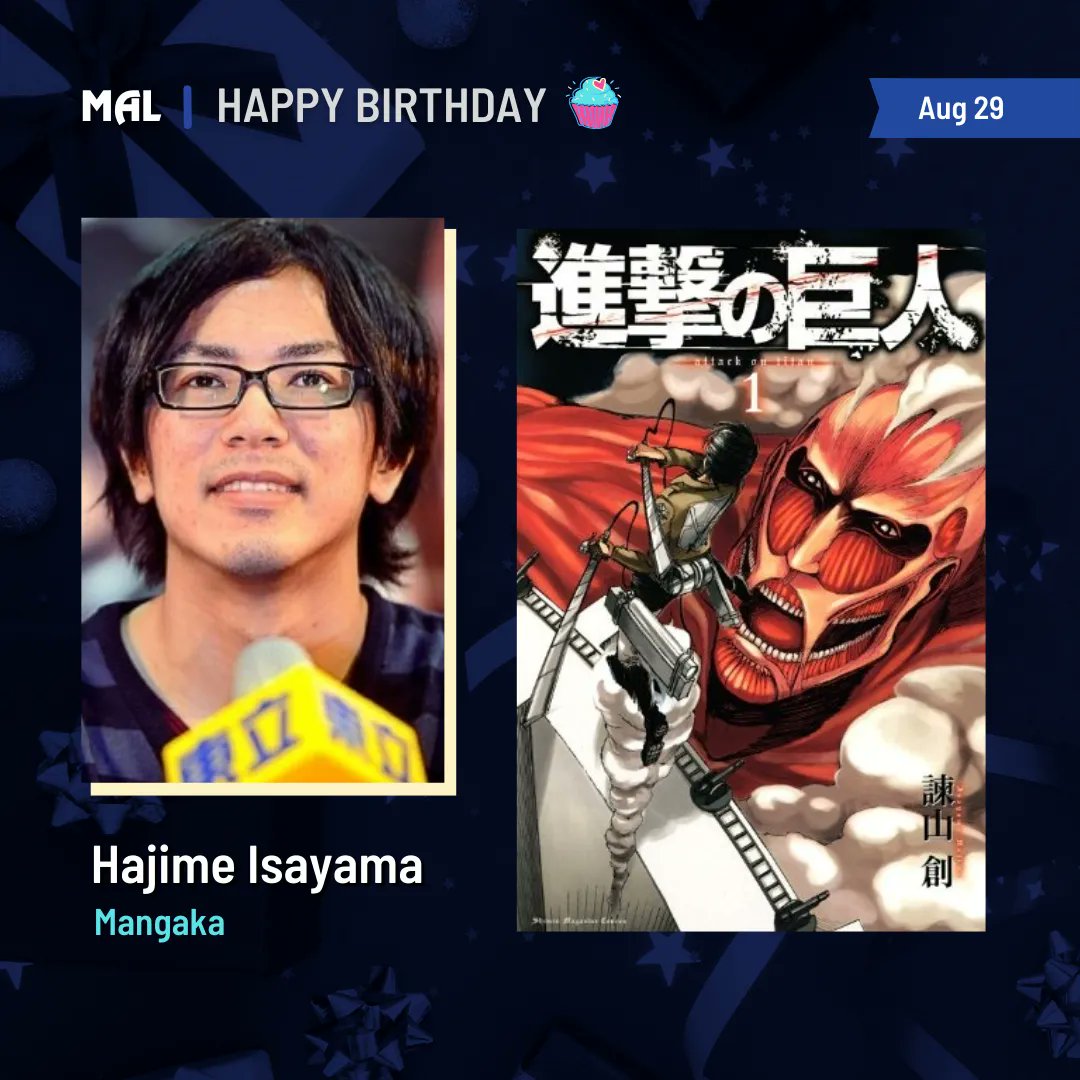 Happy birthday to Hajime Isayama! Full profile:  