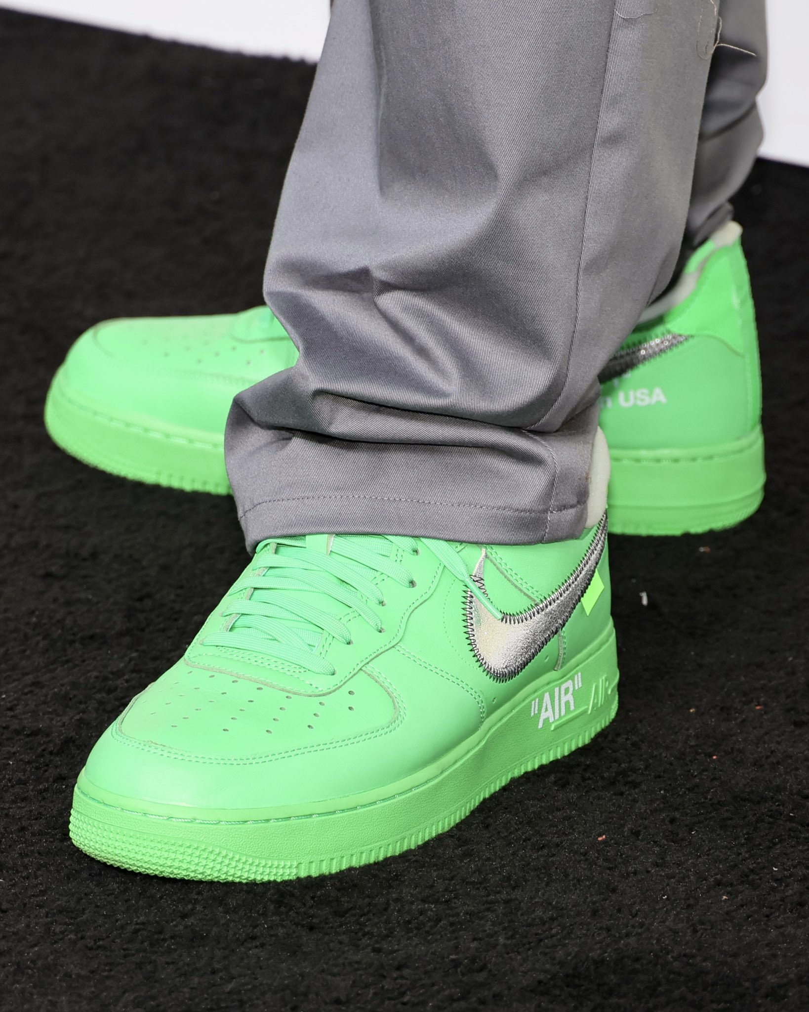 Complex Sneakers on X: .@DJKhaled in “Light Green Spark” Off-White x AF1s  at the #VMAs  / X