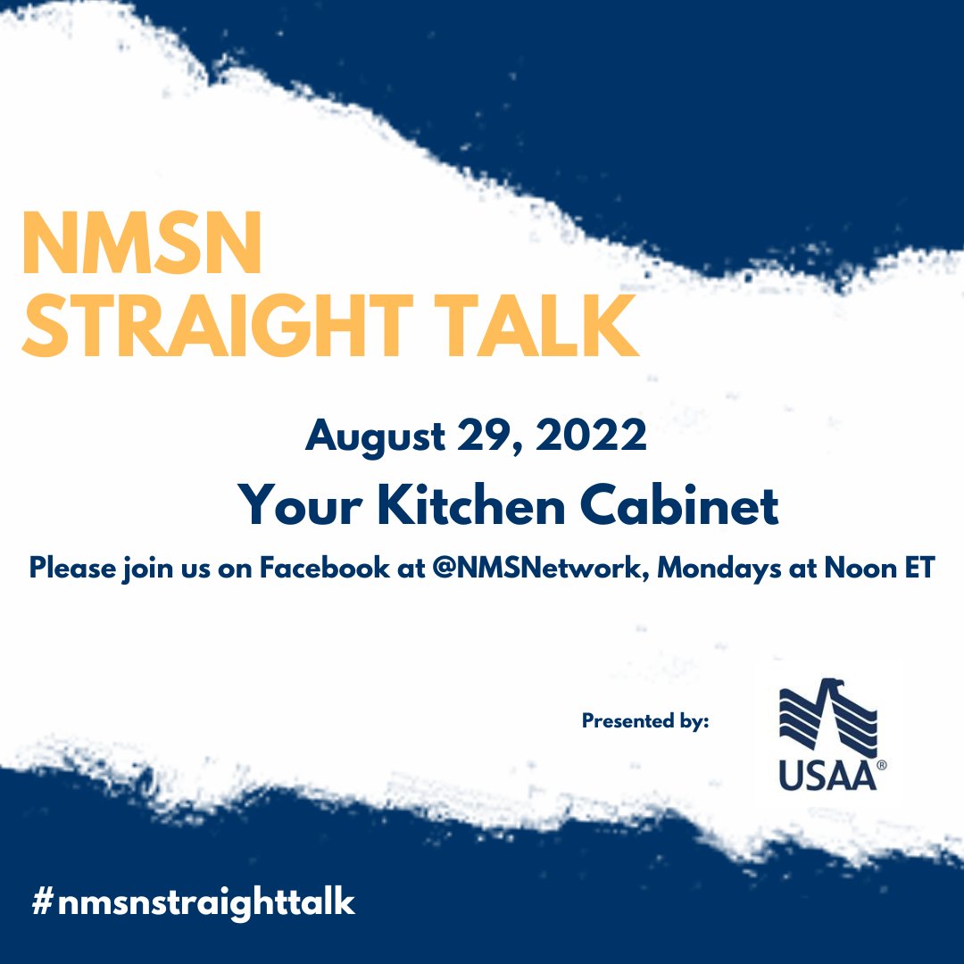 Do you know what a professional kitchen cabinet is and why you might need one? Join us tomorrow at 12 Noon ET, as our founder, Sue Hoppin, gives us the NMSN Straight Talk on this important topic.
#milspouse #USAA <a href="/USAA/">USAA</a>