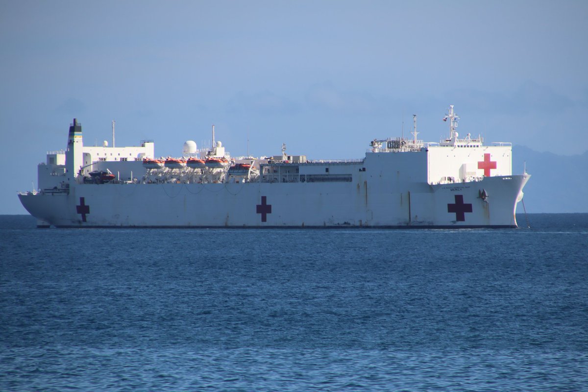 MPodokolo's tweet photo. The U.S Naval hospital ship MERCY is currently in Honaira 🇸🇧. https://t.co/lkON6Uuvrv