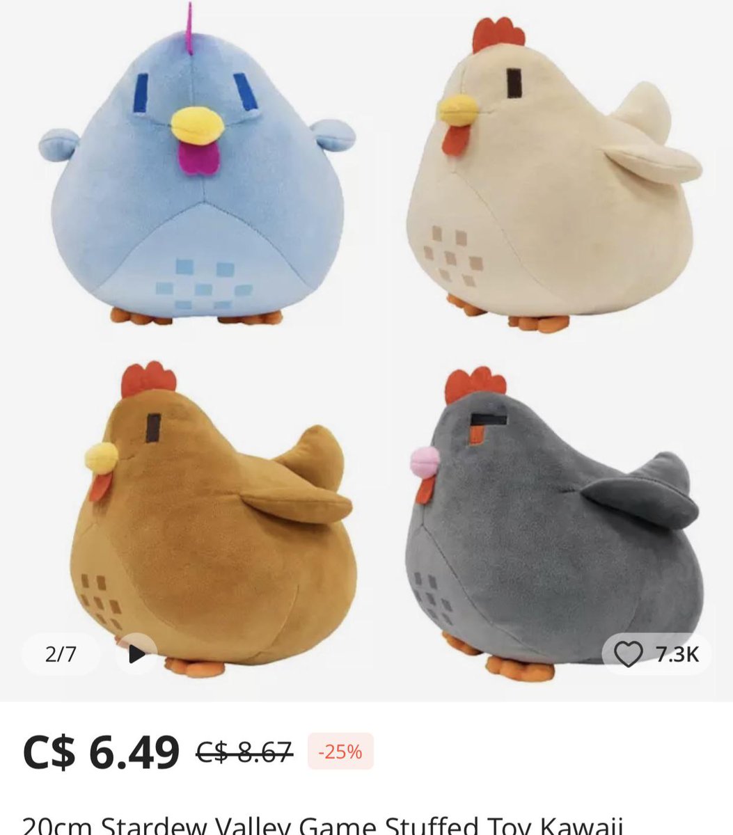 Just wanted y’all to know you can live out your stardew chicken plush dreams.. posted by u/justgivemesnacks. Post url: redd.it/x0914y #StardewValley #Stardew