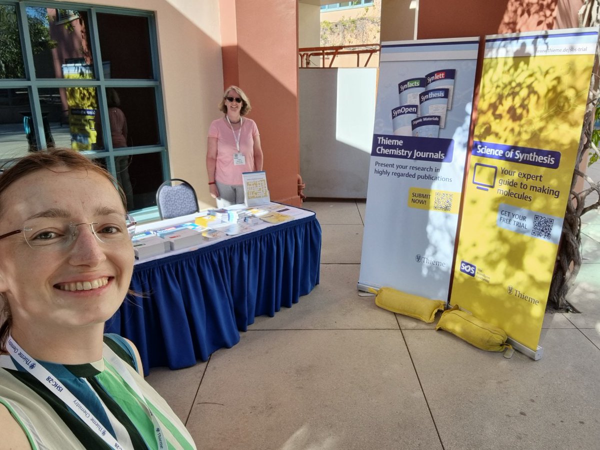 We made it to the #ISHC28 in beautiful Santa Barbara 🤗 If you are here, please stop by and say hi!
We're got you covered with free #organicsynthesis and #organicmaterials journals and notebooks! 👍

<a href="/thiemechemistry/">Chemistry at Thieme</a> <a href="/SOSChem/">Science of Synthesis</a>