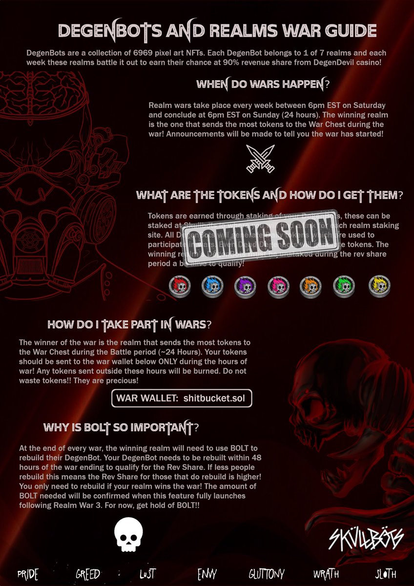 DementedSol's tweet photo. Listed #DegenBots do not earn revshare.
Casino volume is really picking up and features continuously are being added.
Itโs the fairest and best paying Casino game out there. I seen a few 25x 25 Sol wins already! Donโt sleep on this project. #Skullbots #DegenBots is ๐ฅ https://t.co/LaM0yVz3Rg