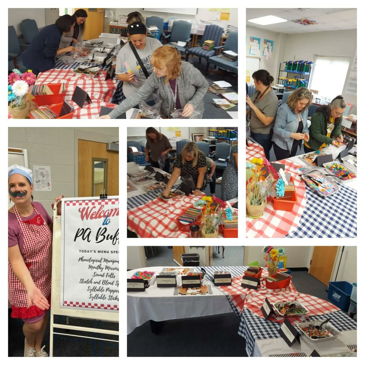 KensingtonESNC's tweet photo. Our Ts poured hours into rooms and plans, but most importantly into clarity &amp; expectations. They also made family resumes and shopped at the Phonological Awareness (PA) Buffet w/ Mrs. Campbell. We're ready for Day 1!
#BuildingAFamily #KESFamily #BestYearYet
@UCPSNC @AGHoulihan https://t.co/eiDDDRb37S