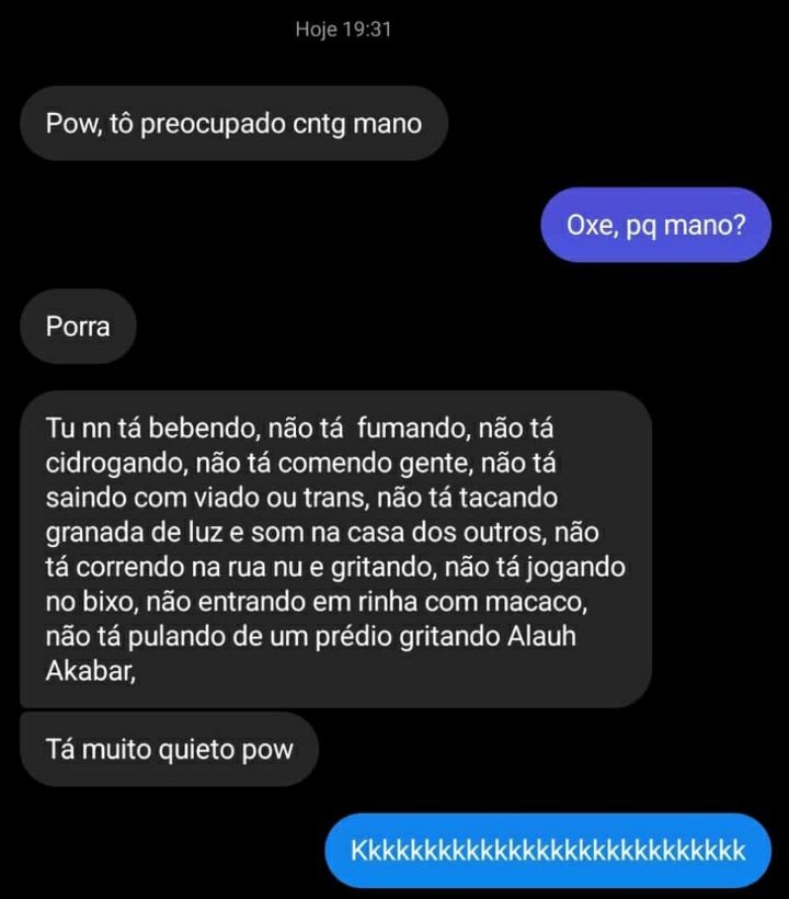 samcaapo's tweet photo. Tá muito quieto pow https://t.co/GmJgkHhT1d