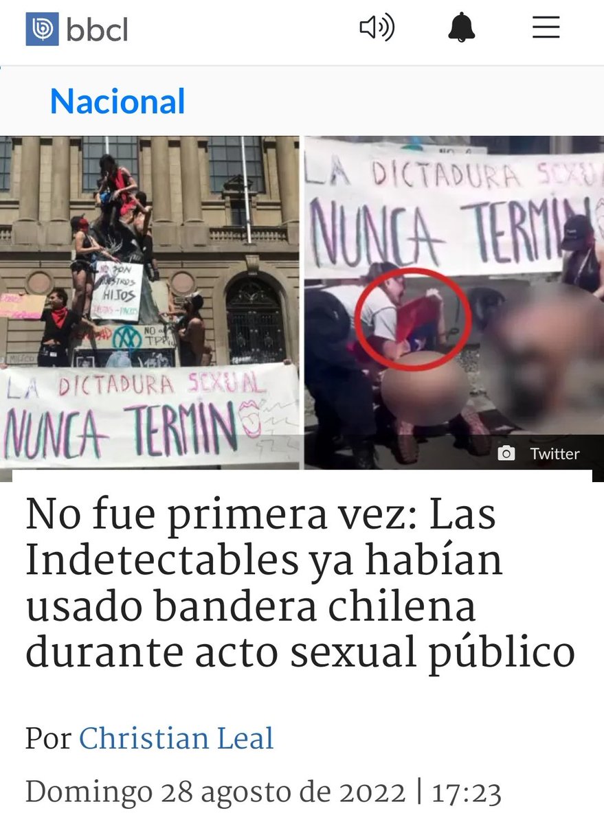 Informate111's tweet photo. .🚨📍#VALPARAÍSO No fue primera vez: Las #indetectables ya habían usado #banderachilena 🇨🇱 durante #actosexual #Publico y @JorgeSharp no sabía su performance!?? #RechazoConFuerza #RechazoCrece #ValparaisoEnDecadencia #sharpdegenerado @FranjaCiudadana @RechazoChileno @biobio https://t.co/90g577X8QQ