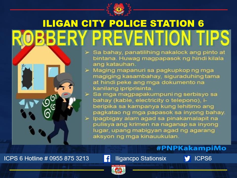 ICPS622's tweet photo. Iligan City Police Station 6 distributed IEC materials
#RobberyPreventionTips
#TeamPNP
#PNPKakampiMo
#WeServeAndProtect https://t.co/ANTAqZrrn6