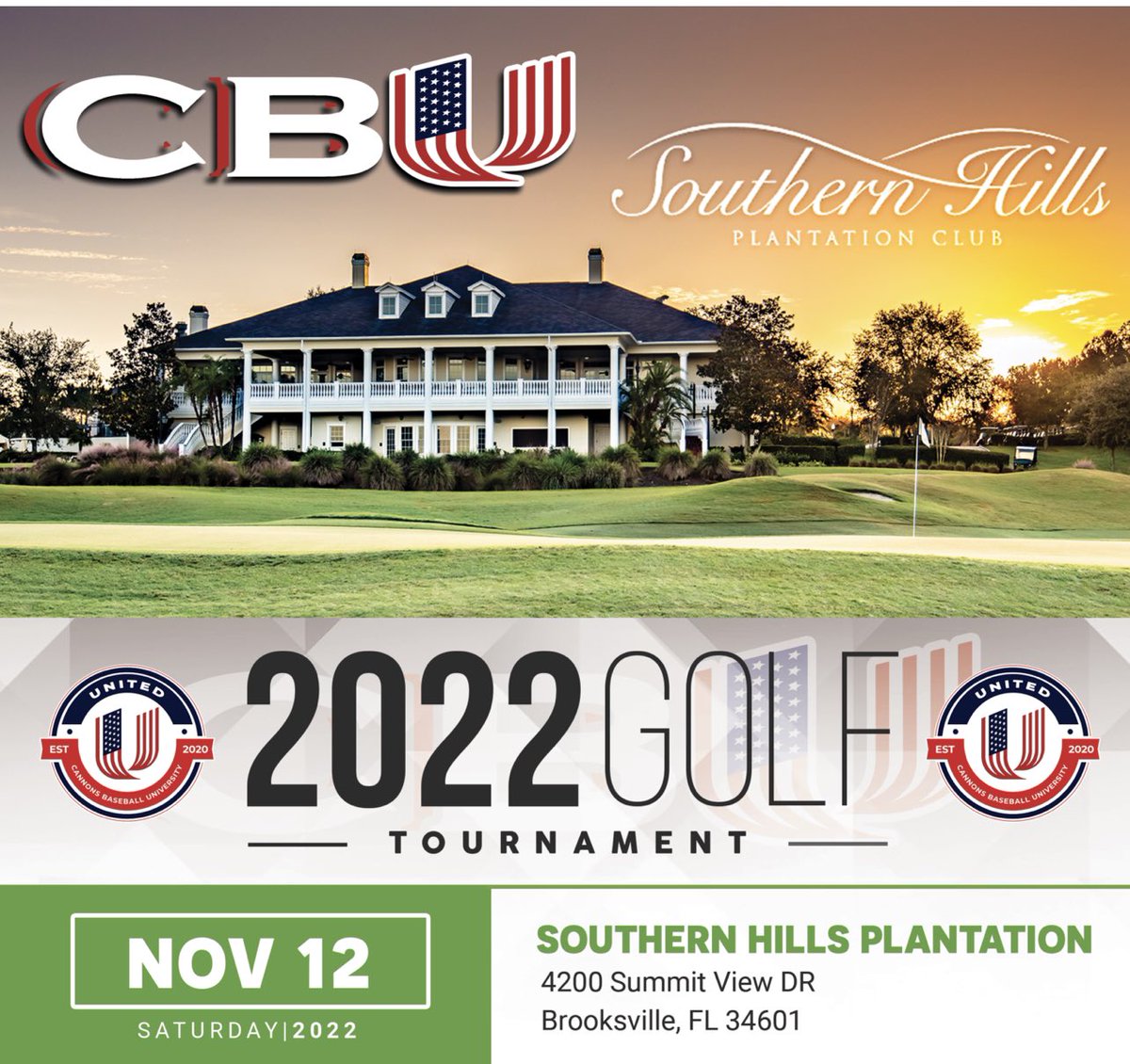 CBU_FL's tweet photo. Save the date 🗓 Nov 1️⃣2️⃣. Let’s see your 🏌️‍♂️ https://t.co/dDUZ19s5CI