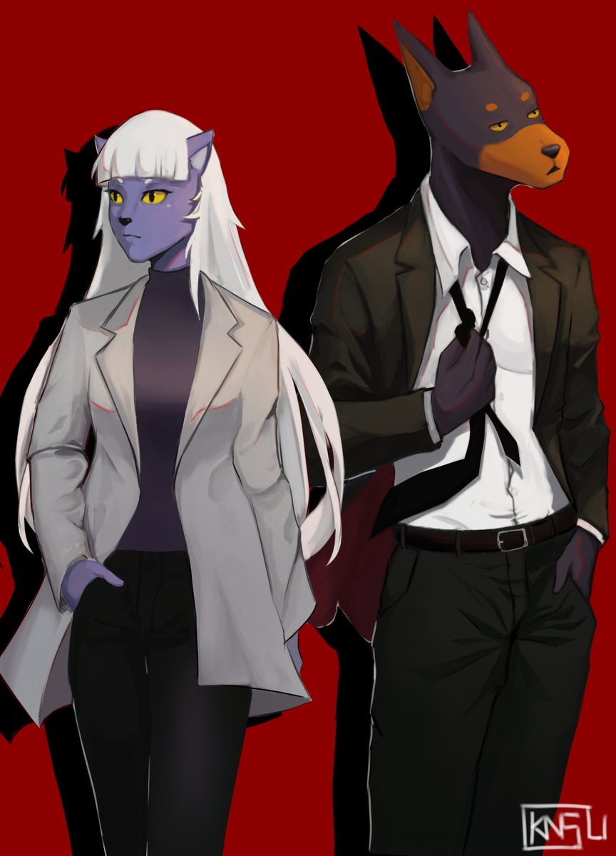 Kenesu_ki's tweet photo. Dog&amp;Black Leopard🐆🐕‍🦺🖤
| LostreakChicken Fanart

#art #artist #illustration #digitalart #digitalillustration #ArtistOnTwitter https://t.co/iWwKkLb0pO