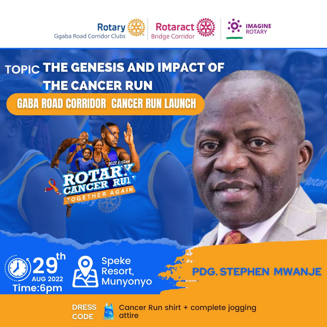 rotaract_kcu's tweet photo. Join us today as the Gabba corridor for the launch of #RotaryCancerRun11 at speke resort https://t.co/PBdsmv45yH