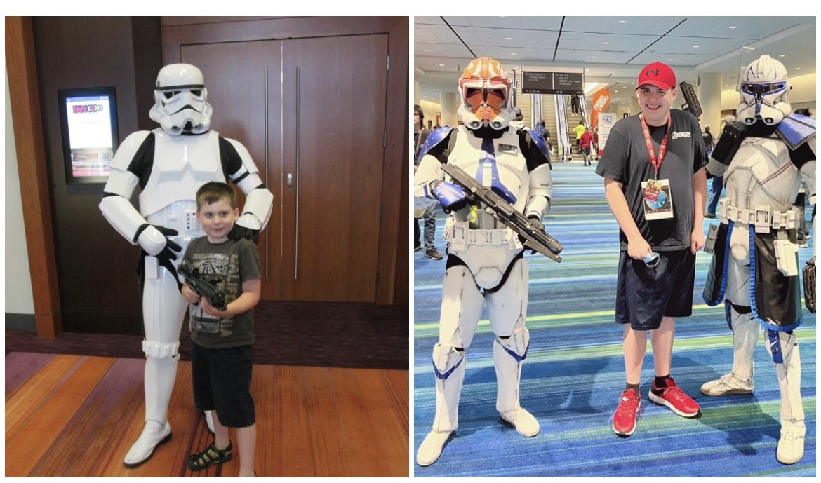 derricks_momma's tweet photo. How it started vs how it’s going 😍 thanks for another great year @FANEXPOCANADA we already cannot wait for next year #FANEXPOCANADA #FANEXPOCanada2022 #familytradition #autism #AutismAwareness #HeSidesWithTheSith🤷🏼‍♀️ #StrangerThings https://t.co/Y00C6g7U2a