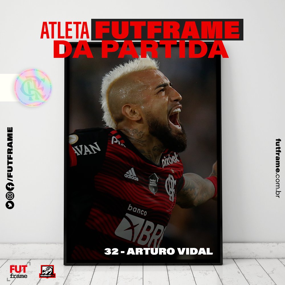 ColunadoFla's tweet photo. 🖼 O prêmio @futframe de melhor jogador da partida vai para...
ARTURO VIDAL! ⭐
Em enquete, o camisa 3️⃣2️⃣ foi escolhido como o melhor da partida na vitória do Flamengo sobre o Botafogo, pelo Brasileirão! 🟥⬛ #FutFRAME #colunadofla https://t.co/u8j0Gb804b