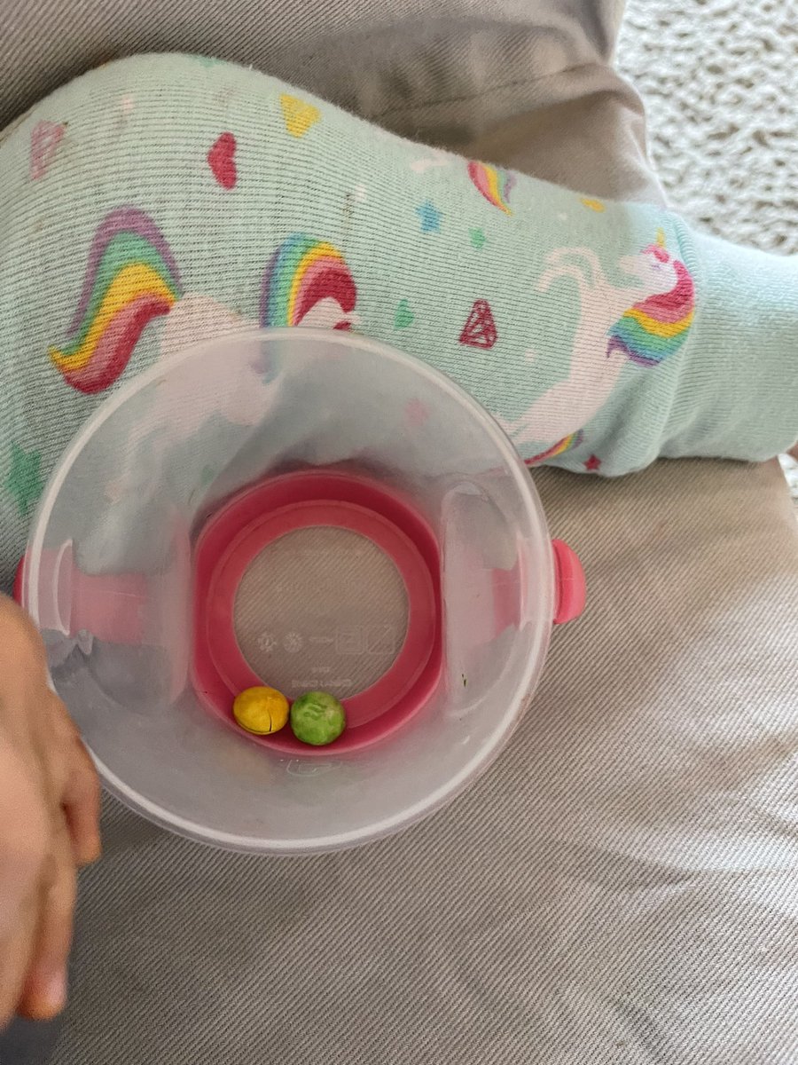 Kevin_Loeffler's tweet photo. I totally understand you leaving these two M&Ms for last Mia #Gross #WorstColors #WeBleedPurpleAndGold #MiaPia @jenloeff https://t.co/5YQY1qgzhb