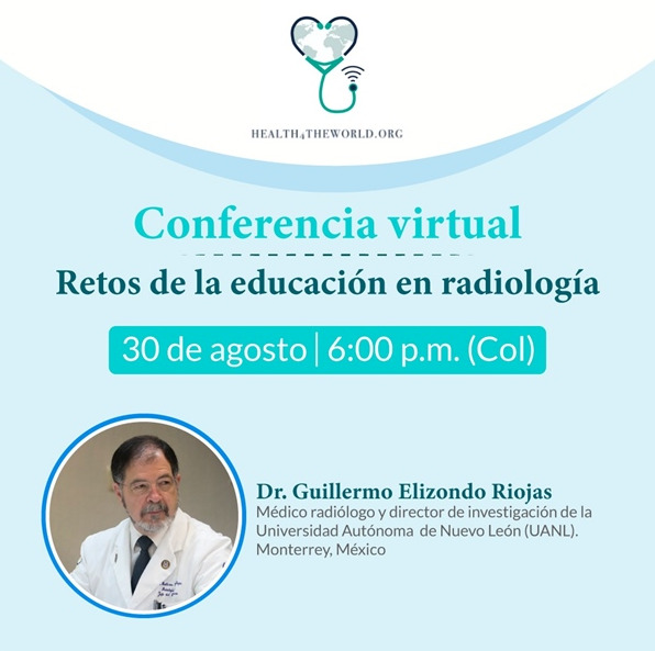 H4TWColombia's tweet photo. Invitados a nuestra conferencia mensual de @H4TWColombia con el Dr Guillermo Elizondo @elizondomemo acerca de "Retos de la educación en Radiología" link anexo https://t.co/aXeb3MhFP0  @H4TWmexico @ACRadiologia @CharityH4TW @BhavyaRehaniMD @MariaLuciaBrunV @juanpovalle @Asorabog https://t.co/Wk0Dho4J6D