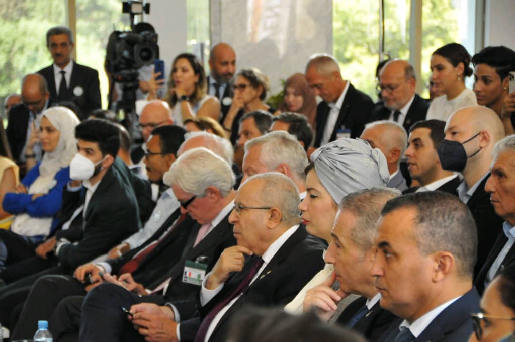 mehanhoura's tweet photo. Official visit of French President Emmanuel Macron to Algeria Followed by the Franco-Algerian delegation at the Palais de la culture, Moufdi Zakaria in Algiers .
Honored to be part of the Startup's panel ,to pitch our project, its vison and impact  #Women_in_construction #PinkPRO https://t.co/J8h261nm8Z
