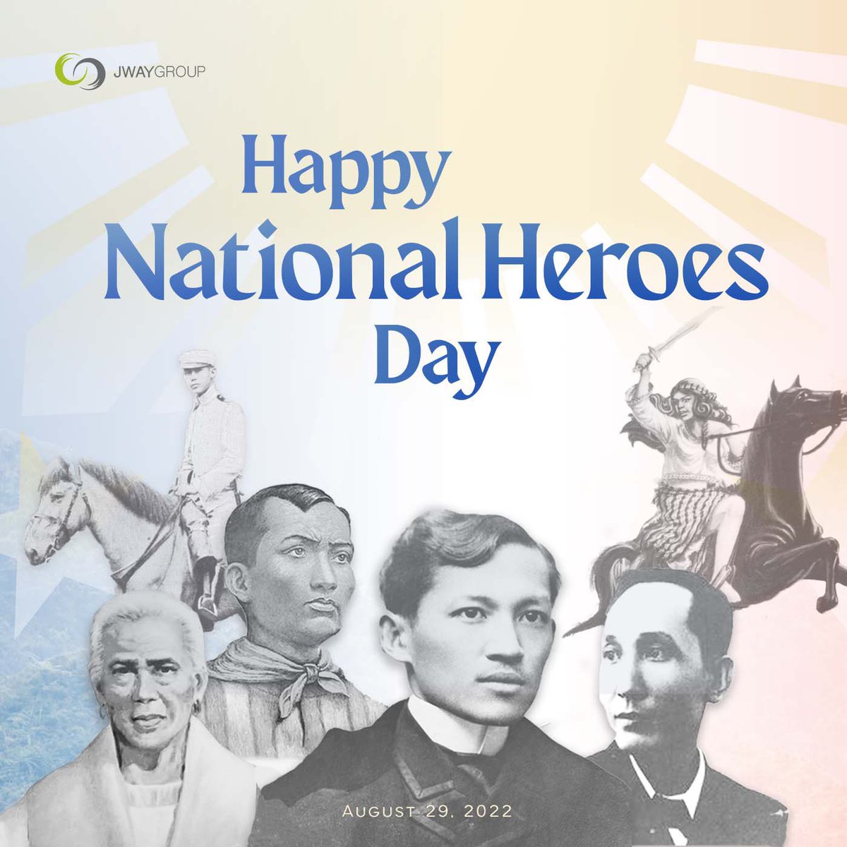 JWayGroupInc's tweet photo. Today we celebrate the heroes who lost their lives and fought in the freedom struggle. They inspire us to be good to our nation and work hard for it. 

Happy National Heroes Day from JWay Family! 🇵🇭 https://t.co/TOj91ZA4jW
