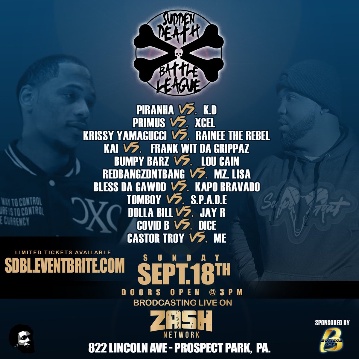 DollaBill414's tweet photo. #SuddenDeathBattleLeague
#ZashNetwork
🗣Philly Wat Up
🗣Kapo Waz The Word https://t.co/HqutbEp53l