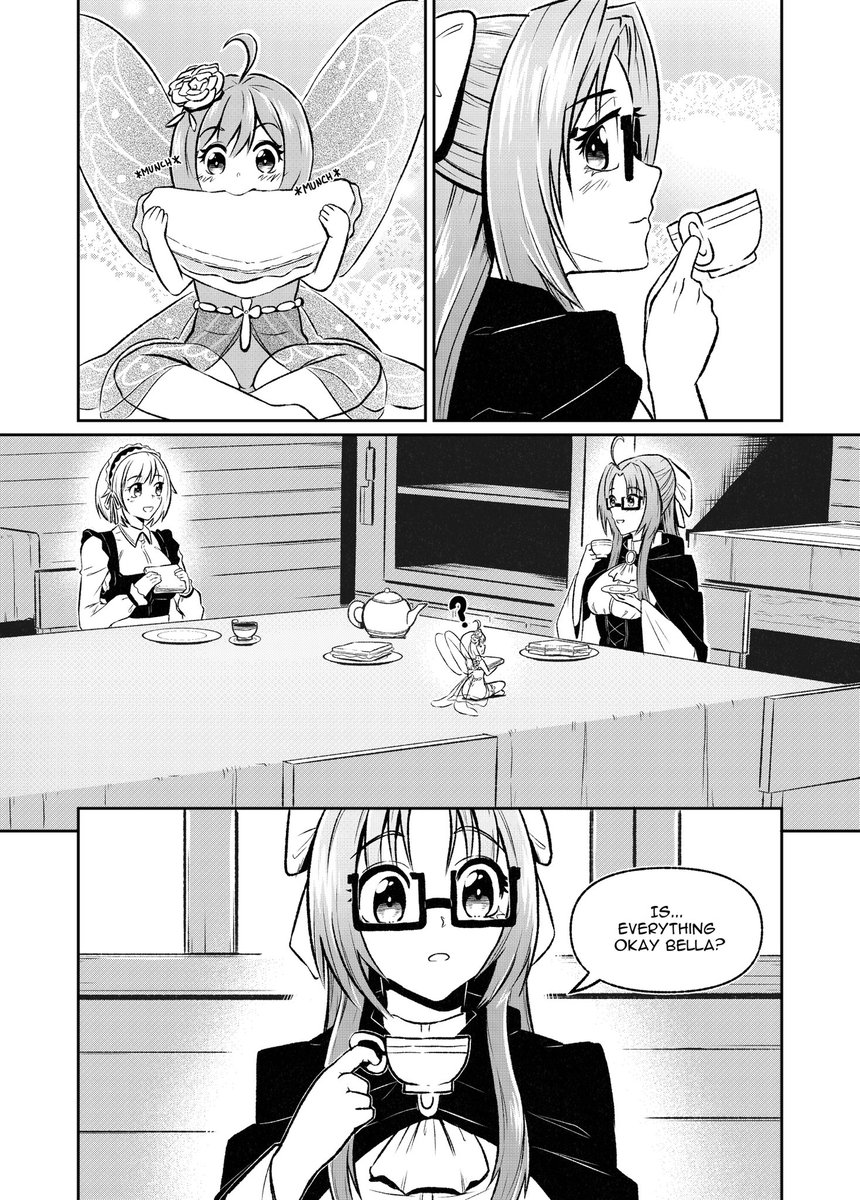 WitchyDev's tweet photo. Page 3 of 6 of the manga! Check out our #visualnovel “Sophie the Witch” available now on https://t.co/cyanpi57LN and follow me for the rest of these! Make sure to read from left to right! The next page will be out tomorrow! #vndev  #sunofes #indiegamedev https://t.co/FDCzYZqXv0