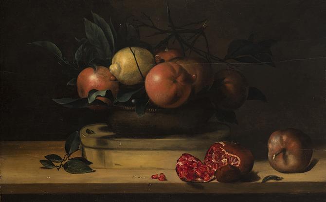 MulierumMuseum's tweet photo. Bowl of Lemons and Oranges on a Box of Wood Shavings and Pomegranates #moillon #baroque https://t.co/miMmuM0Qya https://t.co/WsG9WrmaqC