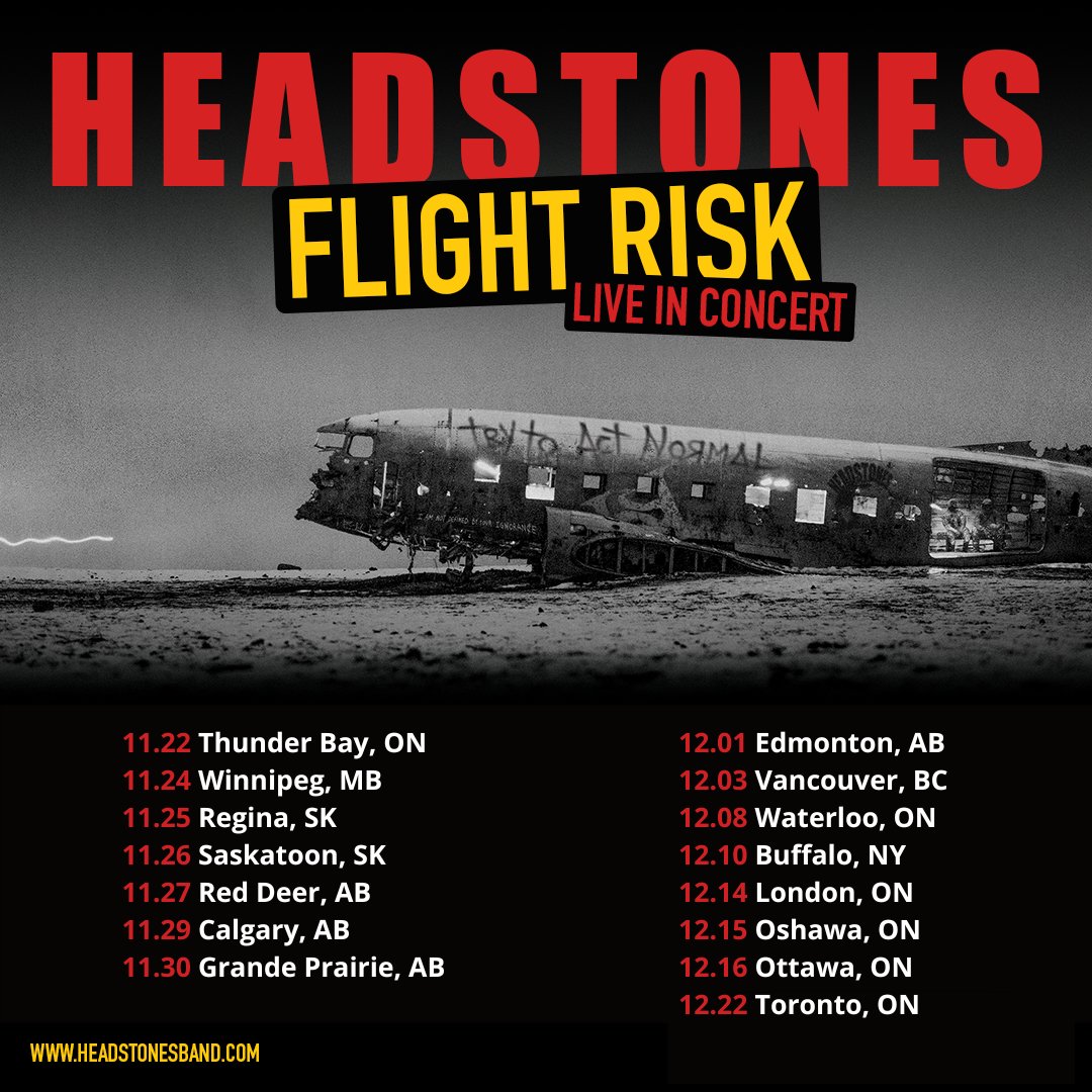realhughdillon's tweet photo. The @theheadstones FLIGHT RISK TOUR is coming to you this fall!
Pre-Sale starts tomorrow at 10am local time. Get your tickets!
Ticket links and info here - https://t.co/YPlOn6OZgG
*presale code: RISK
#FlightRisk #Tangled #headstones #rock https://t.co/jMtB6VZJzv
